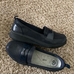 Navy Clark’s Loafers